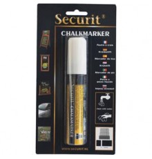 Blister 1 marcatore a gesso liquido punta maxi bianco SECURIT