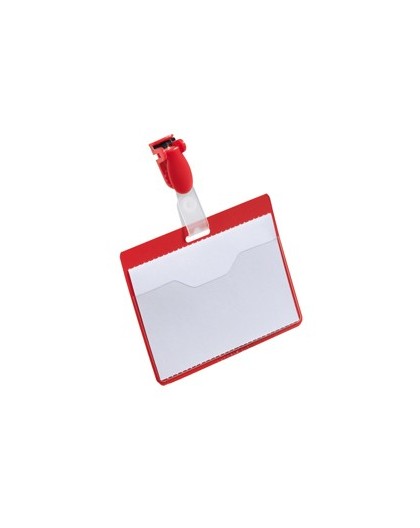 25 PORTANOME TASCA APERTA 60x90mm ROSSO DURABLE
