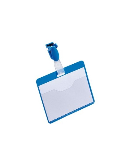 25 PORTANOME TASCA APERTA 60x90mm BLU DURABLE