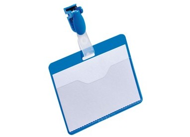 25 PORTANOME TASCA APERTA 60x90mm BLU DURABLE