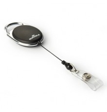 10 Chiocciole YO-YO Style Nero con filo retrattile x portabadge Durable