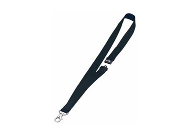 10 CORDONCINI PORTABADGE 20mm NERO DURABLE