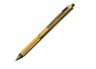 Penna sfera scatto multifunzione QUADRA fusto oro OSAMA