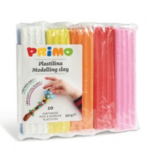 PANETTO PLASTILINA 10 COLORI da 55gr PRIMO