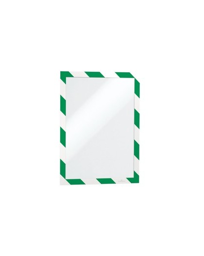 Cornice adesiva Duraframe® Security A4 21x29,7cm verde-bianco DURABLE