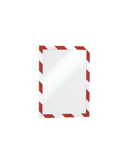 Cornice adesiva Duraframe® Security A4 21x29,7cm rosso-bianco DURABLE