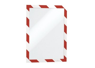 Cornice adesiva Duraframe® Security A4 21x29,7cm rosso-bianco DURABLE