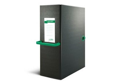 Scatola archivio Big Next 160 nero/verde 25x35cm dorso 16cm