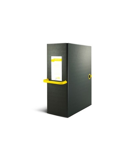 Scatola archivio Big Next 160 nero/giallo 25x35cm dorso 16cm