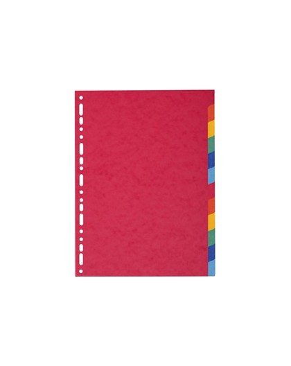 SEPARATORE A4 A 12TACCHE in CARTONCINO RICICLATO 220gr FOREVER