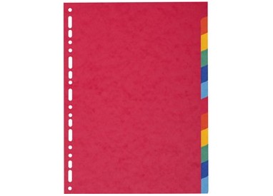 SEPARATORE A4 A 12TACCHE in CARTONCINO RICICLATO 220gr FOREVER