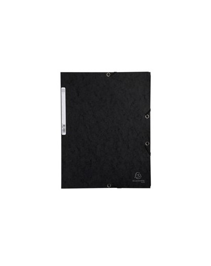 CARTELLA CON ELASTICO 24x32CM NERO CARTONCINO LUSTRE' 425gr
