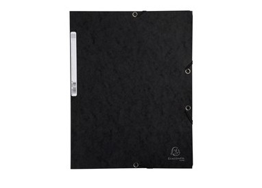 CARTELLA CON ELASTICO 24x32CM NERO CARTONCINO LUSTRE' 425gr
