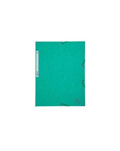 CARTELLA CON ELASTICO 24x32CM VERDE CARTONCINO LUSTRE' 425gr