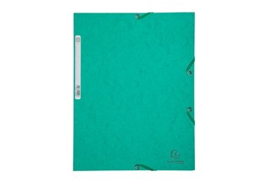 CARTELLA CON ELASTICO 24x32CM VERDE CARTONCINO LUSTRE' 425gr