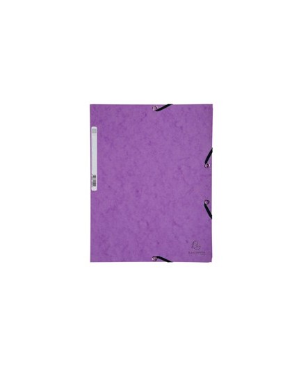 CARTELLA CON ELASTICO 24x32CM VIOLA CARTONCINO LUSTRE' 425gr
