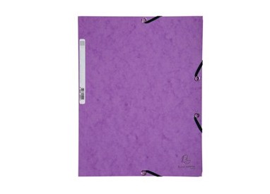 CARTELLA CON ELASTICO 24x32CM VIOLA CARTONCINO LUSTRE' 425gr