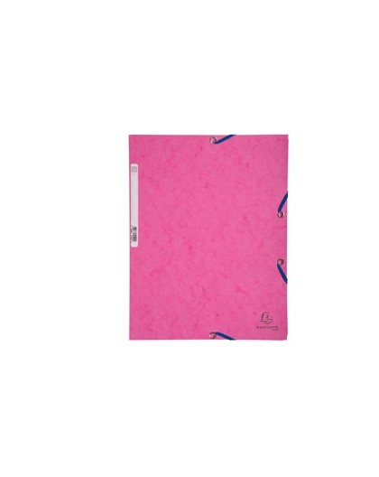 CARTELLA CON ELASTICO 24x32CM ROSA CARTONCINO LUSTRE' 425gr