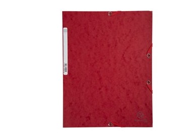 CARTELLA CON ELASTICO 24x32CM ROSSO CILIEGIA CARTONCINO LUSTRE' 425gr