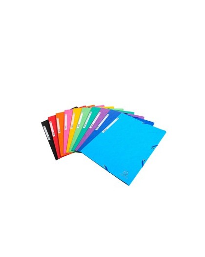 CARTELLA CON ELASTICO 24x32CM MIX 10 COLORI CARTONCINO LUSTRE' 425gr