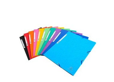 CARTELLA CON ELASTICO 24x32CM MIX 10 COLORI CARTONCINO LUSTRE' 425gr