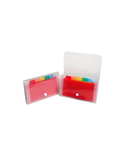 CLASSIFICATORE A 6 TASCHE 11x18cm IN PPL CRYSTAL