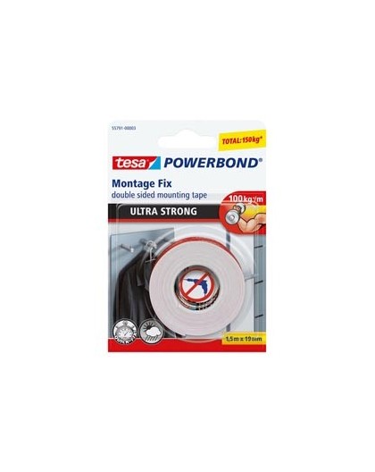 NASTRO BIADESIVO 19mmx1,5mt POWERBOND ULTRA STRONG Tesa