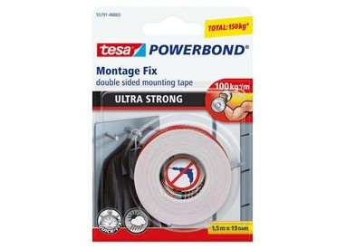 NASTRO BIADESIVO 19mmx1,5mt POWERBOND ULTRA STRONG Tesa