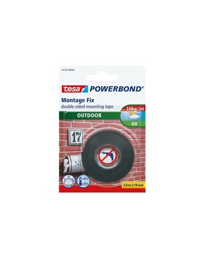 NASTRO BIADESIVO 19mmx1,5mt POWERBOND ESTERNI Tesa
