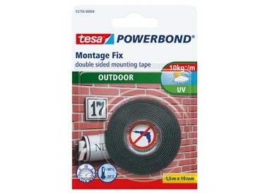 NASTRO BIADESIVO 19mmx1,5mt POWERBOND ESTERNI Tesa