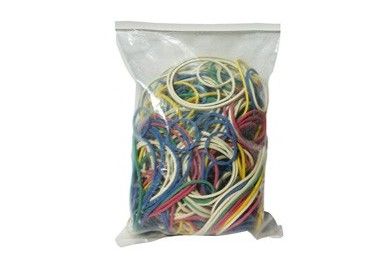 10 SACCHETTI da 100g di ELASTICO GOMMA MISURE e COLORI ASSORT. Markin