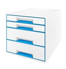 CASSETTIERA 4 CASSETTI BIANCO/blu Leitz Cube