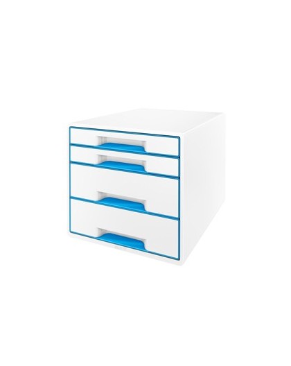 CASSETTIERA 4 CASSETTI BIANCO/blu Leitz Cube