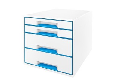 CASSETTIERA 4 CASSETTI BIANCO/blu Leitz Cube