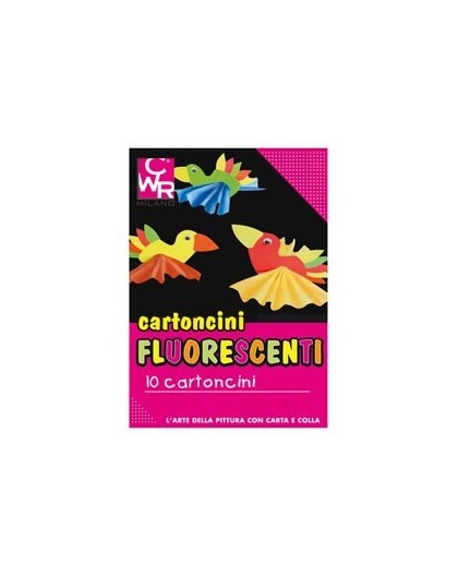 PACK 10 CARTONCINI FLUO 35x50cm 260g colori ass. CWR 334