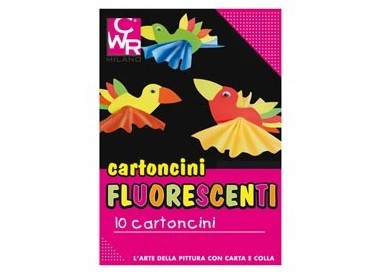 PACK 10 CARTONCINI FLUO 35x50cm 260g colori ass. CWR 334