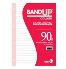 BLOCCO COLLATO FORATI RINFORZATI BANDUP A4 90gr 40fg 1rigo BM