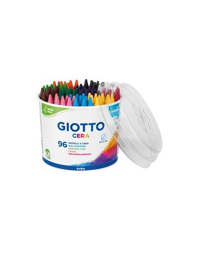 BARATTOLO 96 PASTELLI CERA 90mm ø 8.5mm GIOTTO