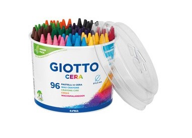 BARATTOLO 96 PASTELLI CERA 90mm ø 8.5mm GIOTTO