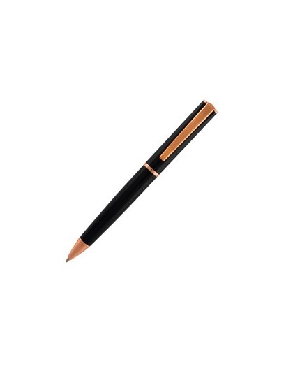 PENNA SFERA IMPRESSA™ NERO-ROSEGOLD punta M MONTEVERDE