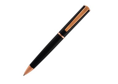 PENNA SFERA IMPRESSA™ NERO-ROSEGOLD punta M MONTEVERDE