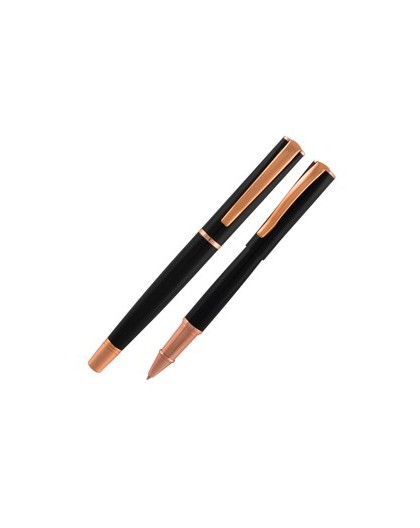 ROLLER IMPRESSA™ NERO-ROSEGOLD punta M MONTEVERDE