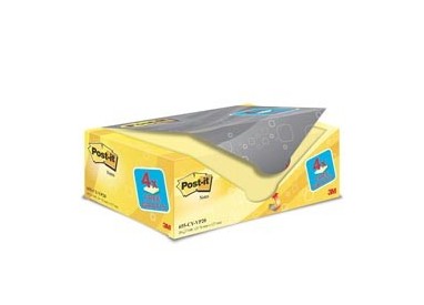 VALUE PACK 16+4 BLOCCO 100fg Post-it® Giallo Canary™ 76x127mm 72GR 655CY-VP20
