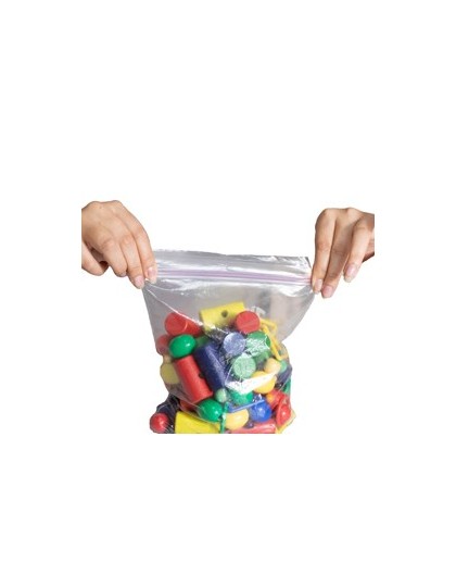 100 SACCHETTI ZIP 4X6cm PLASTICA 45mic.