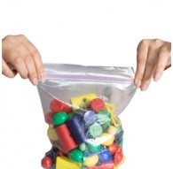 100 SACCHETTI ZIP 4X6cm PLASTICA 45mic.