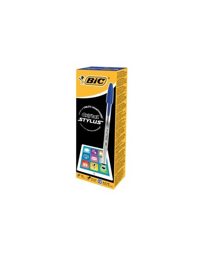 Scatola 12 penna sfera CRISTAL® STYLUS 1,0mm blu BIC®