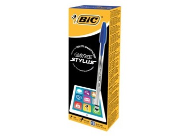 Scatola 12 penna sfera CRISTAL® STYLUS 1,0mm blu BIC®