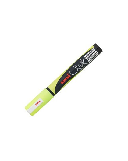 Marcatore a gesso liquido UNI CHALK p.tonda giallo fluo UNI MITSUBISHI