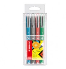 ASTUCCIO 4 ROLLER WORKER®Colorful 0,5mm col. assortiti STABILO