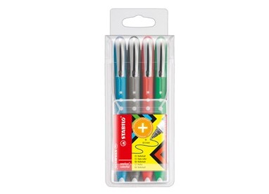 ASTUCCIO 4 ROLLER WORKER®Colorful 0,5mm col. assortiti STABILO